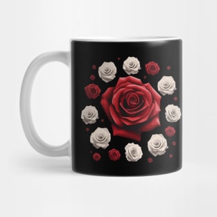 Beutiful Rose Flowers T-shirt Design. Mug